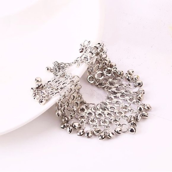 Bohemian Bridal Barefoot Sandals-New Silver Bells Beach Wedding Jewelry - Picture 9 of 9